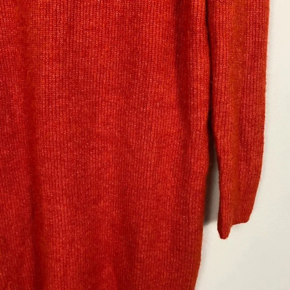 Ann Taylor LOFT Orange Cowl Neck Sweater Dress - Picture 4 of 14